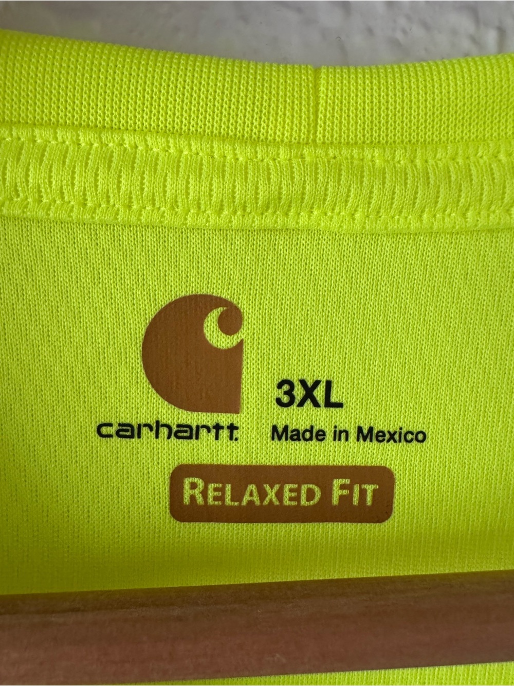 Carhartt HV Force Relaxed Long Sleeve Class 3 T-Shirt Bright Lime - 3XL - Picture 4 of 5